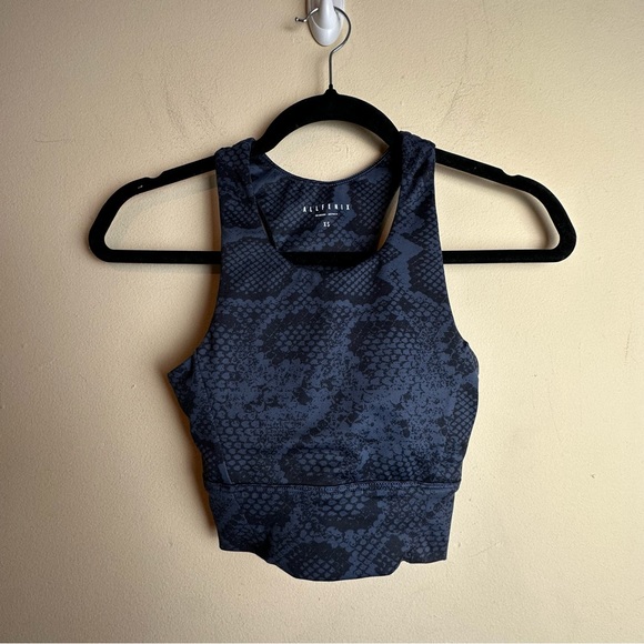 Allfenix Indie High Neck Python Longline Sports Bra Running Cut Out Womens XS - Picture 5 of 12